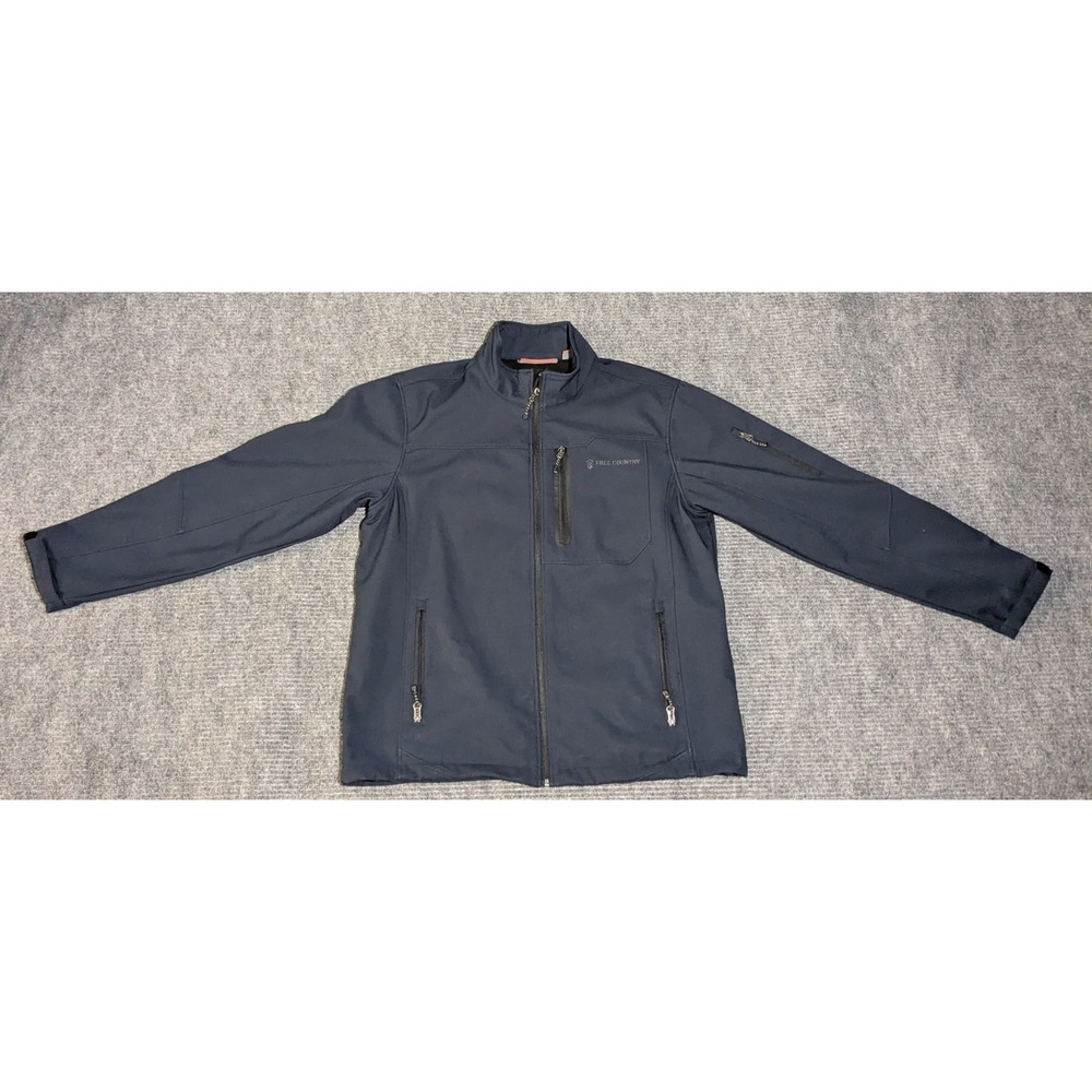 Free Country Men's Dark Blue And Black Jacket Size Large